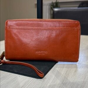 Margot New York Orange Leather Wallet